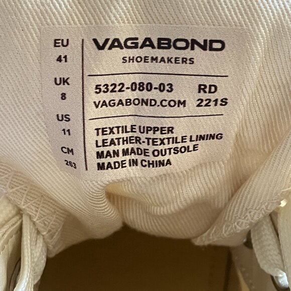 Vagabond Canvas and Leather Platform Sneakers Size 11 - Picture 8 of 10